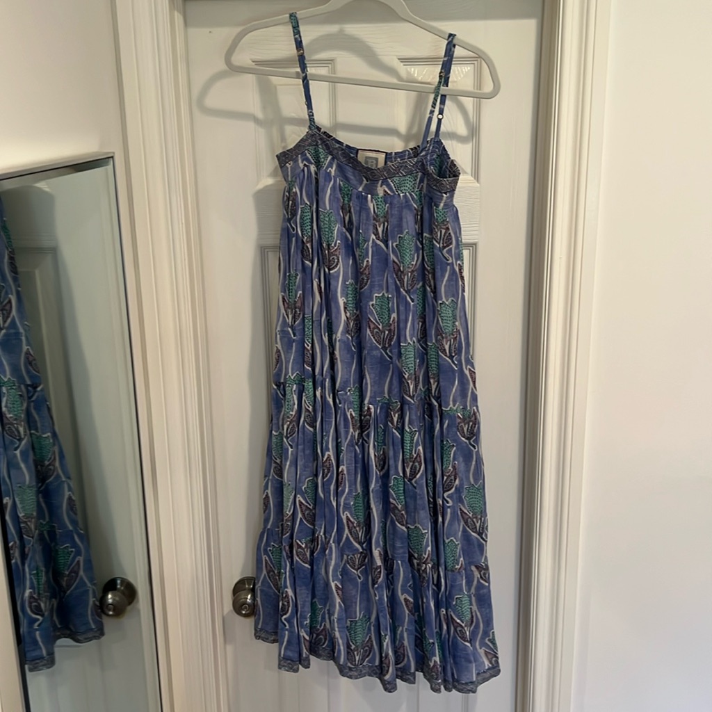 Bell Blue And Green Patterned Dress